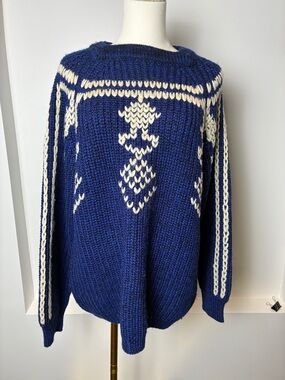 vintage wool sweater from Mon Tricot Paris Chunky Crewneck après ski